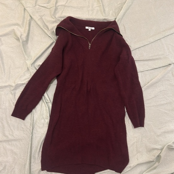 Madewell Ribbed Half-Zip Sweater Dress - Picture 5 of 7